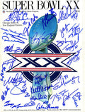 1985 Chicago Bears Team Signed Super Bowl XX Program (28 Sigs) - BEAMAG305 - 1985 Chicago Bears Team Signed Super Bowl XX Program (28 Sigs) product image