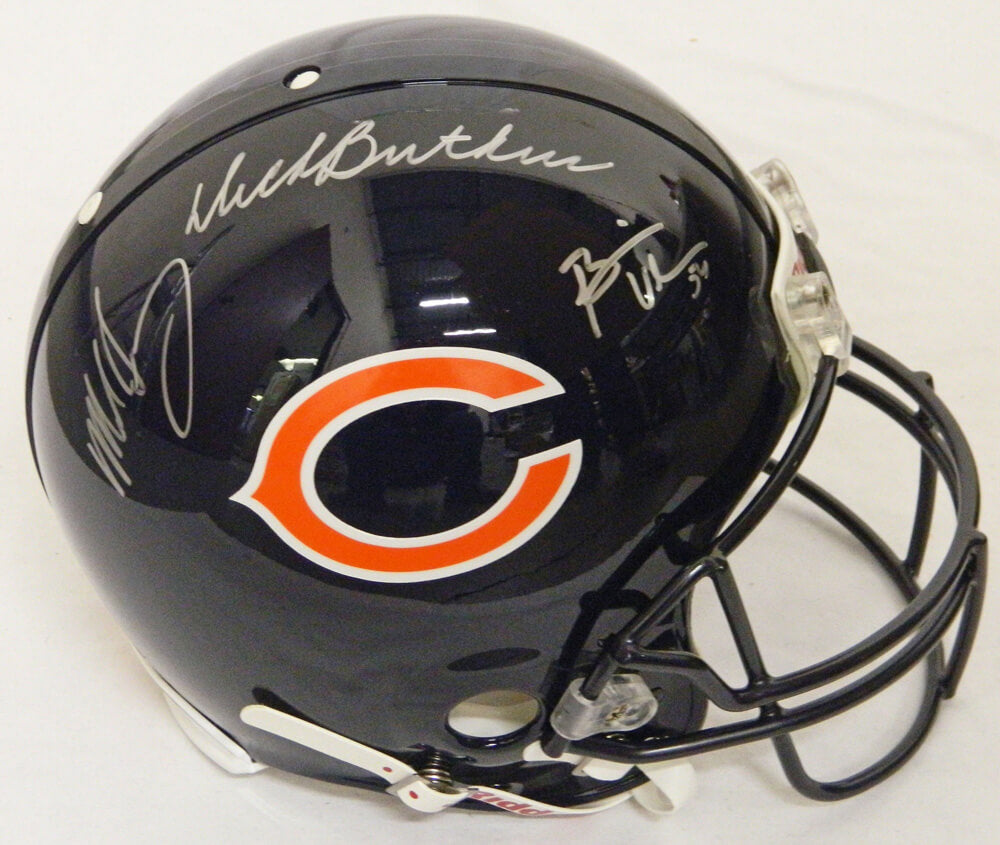 Dick Butkus & Mike Singletary & Brian Urlacher Signed Bears Proline Helmet - BEAPRO302 - Dick Butkus & Mike Singletary & Brian Urlacher Signed Bears Proline Helmet product image
