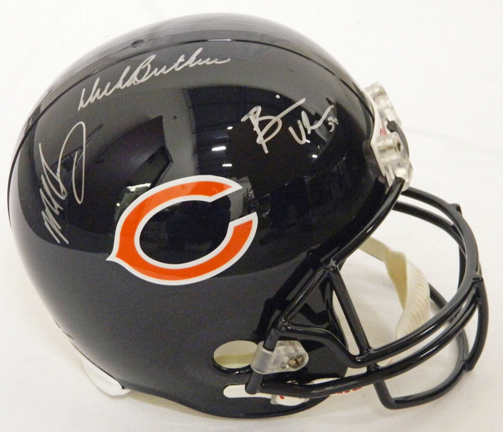 Dick Butkus & Mike Singletary & Brian Urlacher Signed Bears Riddell F/S Replica Helmet - BEAREP301 - Dick Butkus & Mike Singletary & Brian Urlacher Signed Bears Riddell F/S Replica Helmet product image