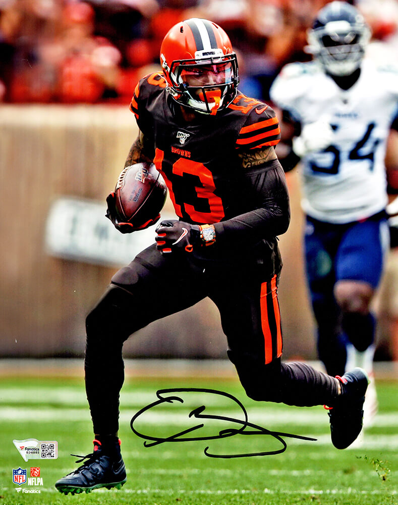 Odell Beckham Jr Signed Cleveland Browns Action 8x10 Photo (Fanatics) - BEC08P301 - Odell Beckham Jr Signed Cleveland Browns Action 8x10 Photo (Fanatics) product image