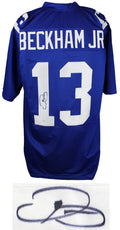 Odell Beckham Jr Signed Blue Custom Football Jersey (JSA) - BECJRY300 - Odell Beckham Jr Signed Blue Custom Football Jersey (JSA) product image