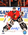 Ed Belfour Signed Chicago Blackhawks Hockey Goalie Action 8x10 Photo - BEL08P406 - Ed Belfour Signed Chicago Blackhawks Hockey Goalie Action 8x10 Photo product image