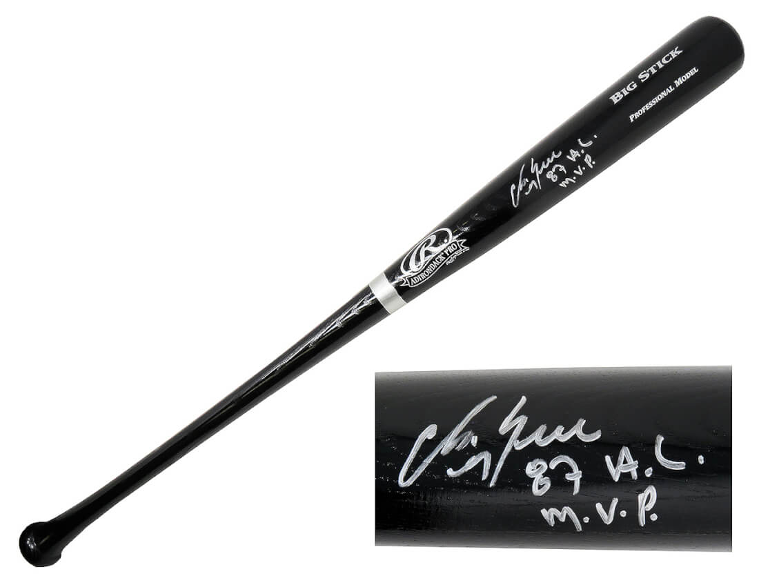 George Bell Signed Rawlings Black Big Stick Baseball Bat w/87 AL MVP - BELBAT101 - George Bell Signed Rawlings Black Big Stick Baseball Bat w/87 AL MVP product image