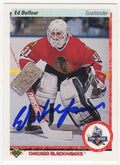 Ed Belfour Signed Blackhawks 1990-91 Upper Deck Hockey Rookie Card #55 - BELCAR403 - Ed Belfour Signed Blackhawks 1990-91 Upper Deck Hockey Rookie Card #55 product image