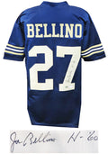 Joe Bellino Signed Navy Throwback Custom Football Jersey w/H'60 (JSA) - BELJRY302 - Joe Bellino Signed Navy Throwback Custom Football Jersey w/H'60 (JSA) product image