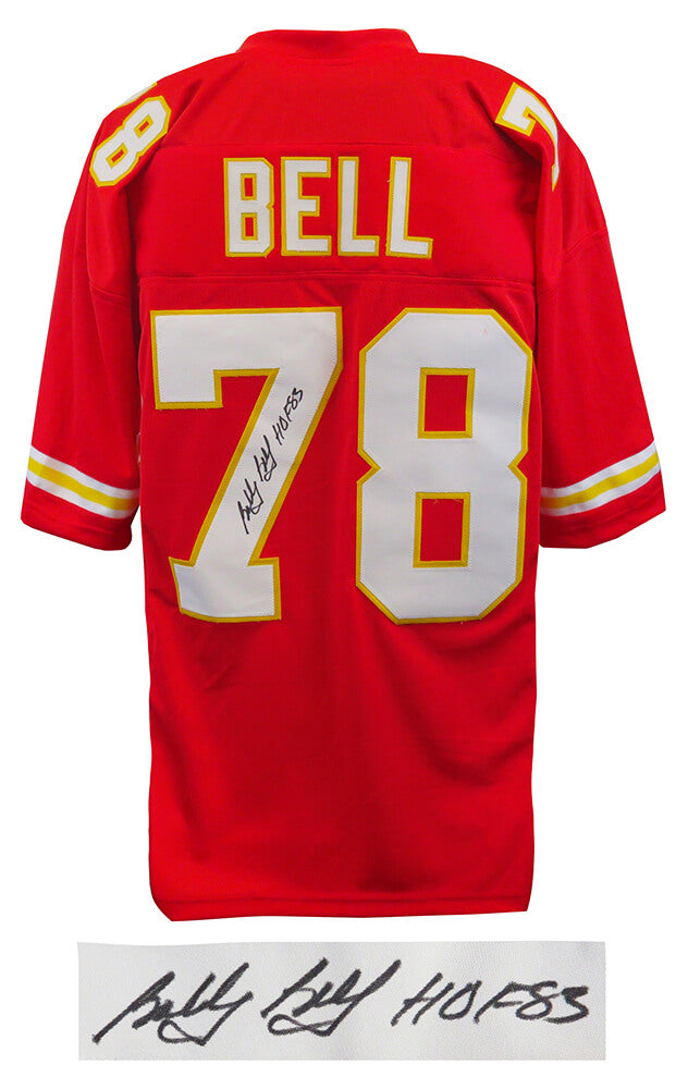 Bobby Bell Signed Red Throwback Custom Football Jersey w/HOF'83 - BELJRY320 - Bobby Bell Signed Red Throwback Custom Football Jersey w/HOF'83 product image