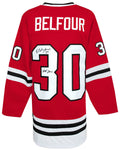 Ed Belfour Signed Red Throwback Custom Hockey Jersey w/HOF 2011 - BELJRY408 - Ed Belfour Signed Red Throwback Custom Hockey Jersey w/HOF 2011 product image
