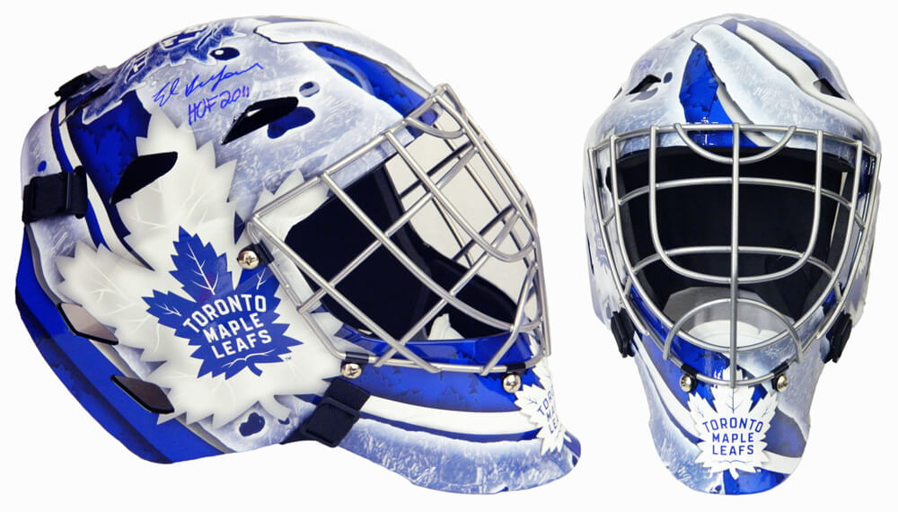 Ed Belfour Signed Toronto Maple Leafs Replica Hockey Goalie Mask w/HOF 2011 - BELMAS407 - Ed Belfour Signed Toronto Maple Leafs Replica Hockey Goalie Mask w/HOF 2011 product image