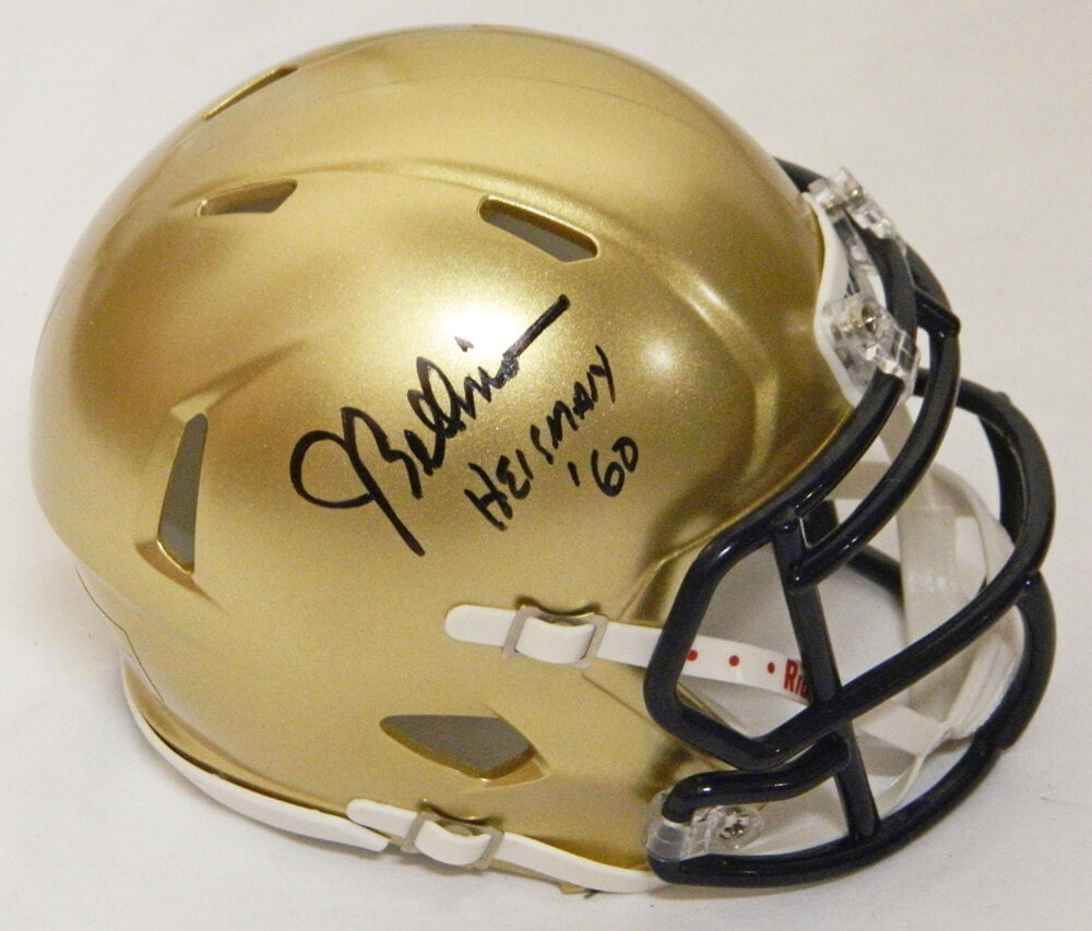 Joe Bellino Signed Navy Midshipmen Riddell Speed Mini Helmet w/Heisman 60 - BELMIN300 - Joe Bellino Signed Navy Midshipmen Riddell Speed Mini Helmet w/Heisman 60 product image