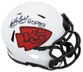 Bobby Bell Signed Kansas City Chiefs Lunar Eclipse White Matte Riddell Speed Mini Helmet w/HOF'83 - BELMIN311 - Bobby Bell Signed Kansas City Chiefs Lunar Eclipse White Matte Riddell Speed Mini Helmet w/HOF'83 product image