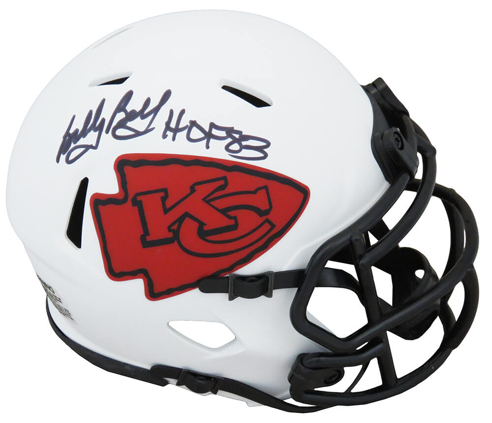 Bobby Bell Signed Kansas City Chiefs Lunar Eclipse White Matte Riddell Speed Mini Helmet w/HOF'83 - BELMIN311 - Bobby Bell Signed Kansas City Chiefs Lunar Eclipse White Matte Riddell Speed Mini Helmet w/HOF'83 product image