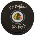 Ed Belfour Signed Chicago Blackhawks Logo Hockey Puck w/The Eagle - BELPUC402 - Ed Belfour Signed Chicago Blackhawks Logo Hockey Puck w/The Eagle product image