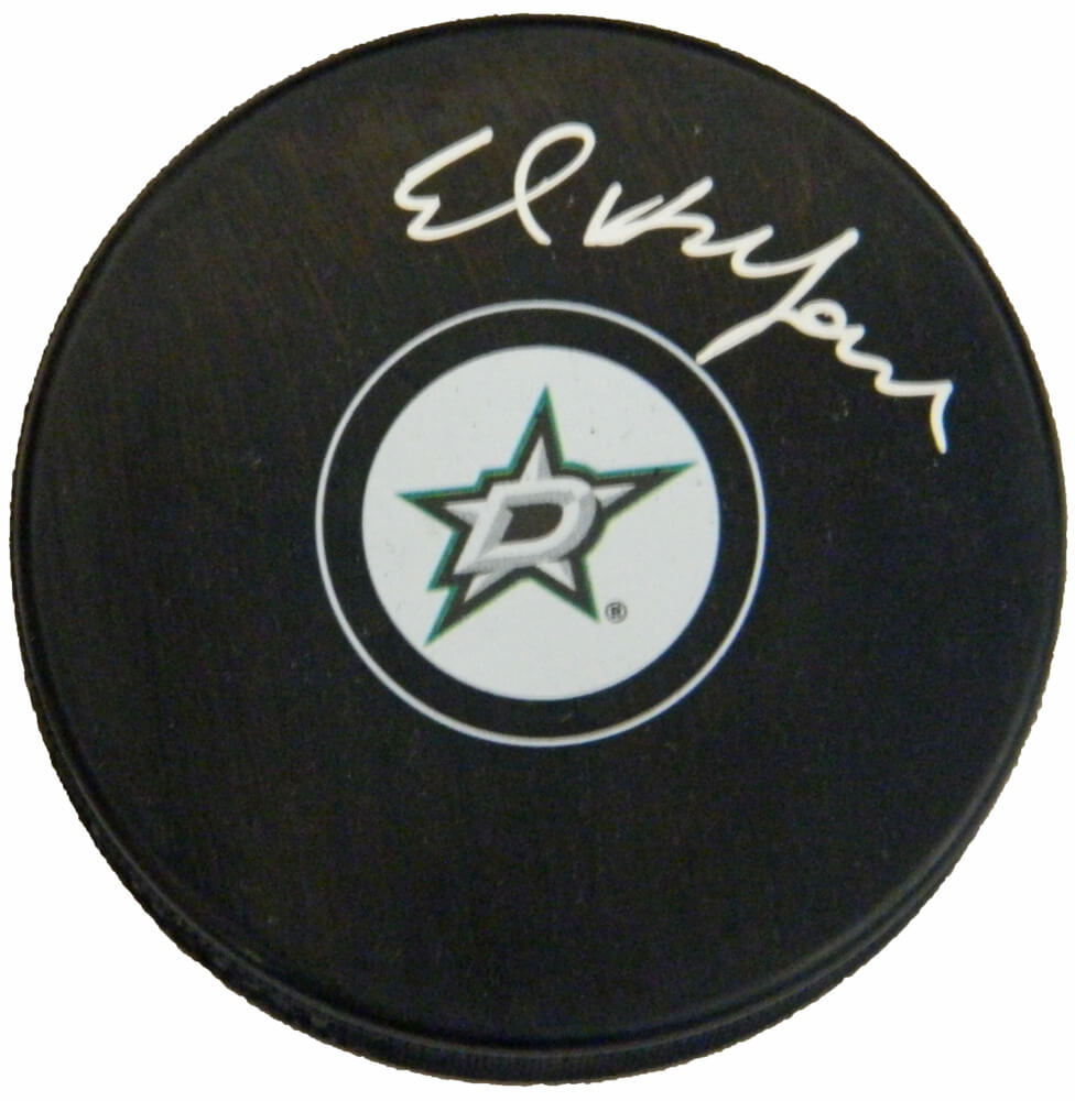Ed Belfour Signed Dallas Stars NHL Logo Hockey Puck - BELPUC407 - Ed Belfour Signed Dallas Stars NHL Logo Hockey Puck product image
