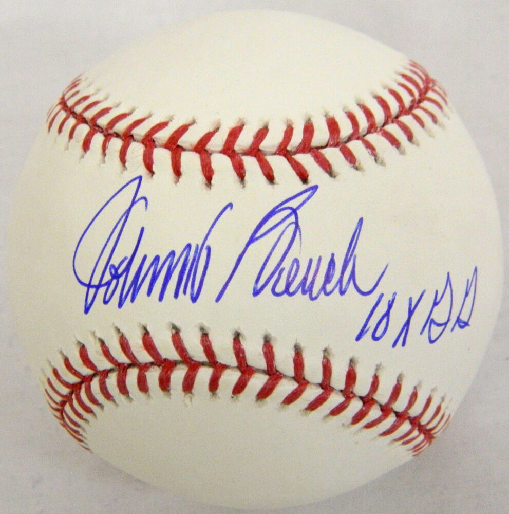 Johnny Bench Signed Official MLB Baseball w/10x Gold Glove - BENBSB102 - Johnny Bench Signed Official MLB Baseball w/10x Gold Glove product image
