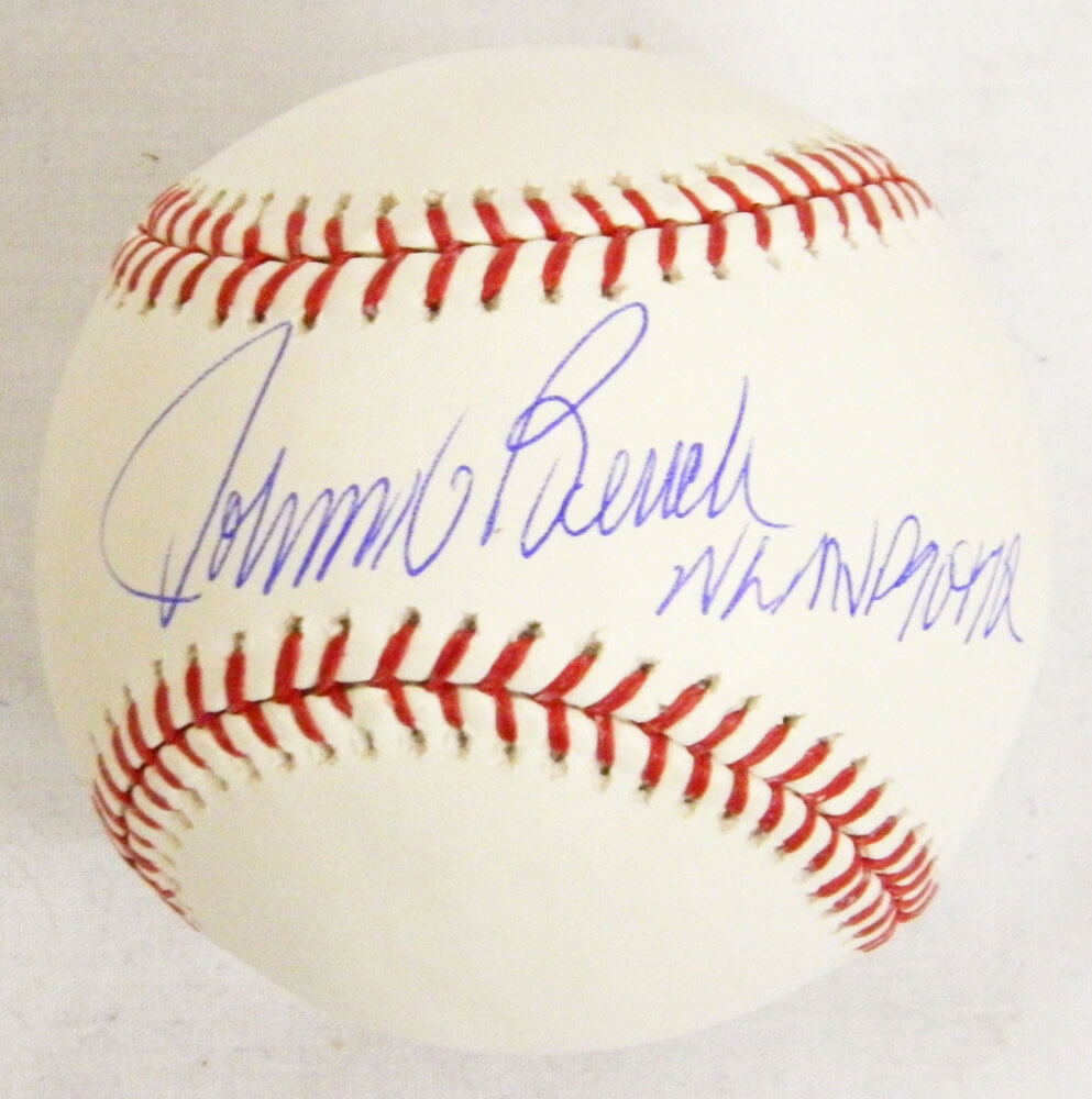 Johnny Bench Signed Official MLB Baseball w/NL MVP 70 & 72 - BENBSB104 - Johnny Bench Signed Official MLB Baseball w/NL MVP 70 & 72 product image