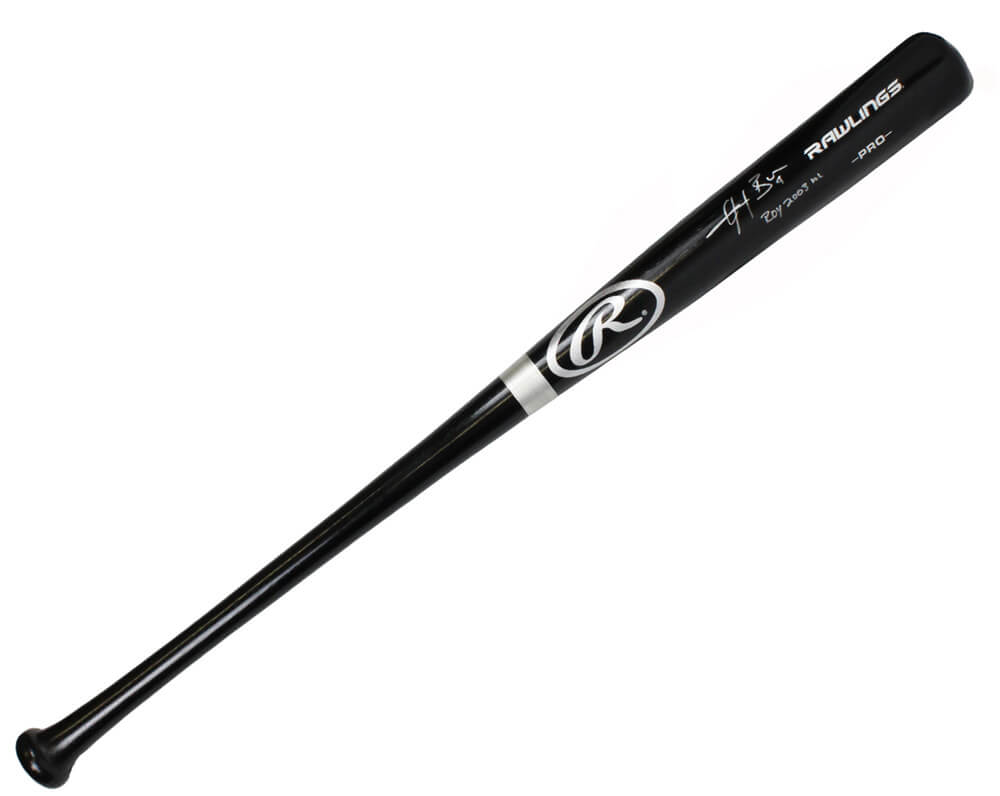 Angel Berroa Signed Rawlings Pro Black Baseball Bat w/ROY 2003 AL - BERBAT100 - Angel Berroa Signed Rawlings Pro Black Baseball Bat w/ROY 2003 AL product image