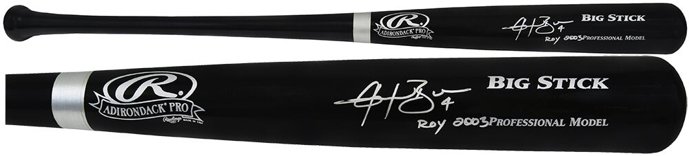Angel Berroa Signed Rawlings Big Stick Black Baseball Bat w/ROY 03 AL - BERBAT102 - Angel Berroa Signed Rawlings Big Stick Black Baseball Bat w/ROY 03 AL product image