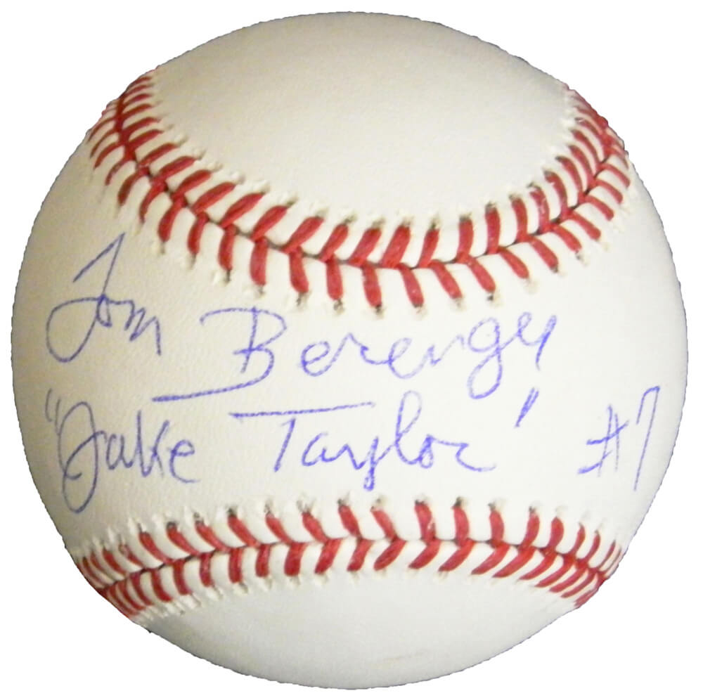 Tom Berenger Signed Rawlings Official MLB Baseball w/Jake Taylor #7 - BERBSB510 - Tom Berenger Signed Rawlings Official MLB Baseball w/Jake Taylor #7 product image
