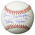 Tom Berenger Signed Rawlings Official MLB Baseball w/Jake Taylor - BERBSB511 - Tom Berenger Signed Rawlings Official MLB Baseball w/Jake Taylor product image