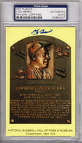 Yogi Berra Signed National Baseball Hall of Fame Plaque Card - (PSA Encapsulated) - BERCAR100 - Yogi Berra Signed National Baseball Hall of Fame Plaque Card - (PSA Encapsulated) product image