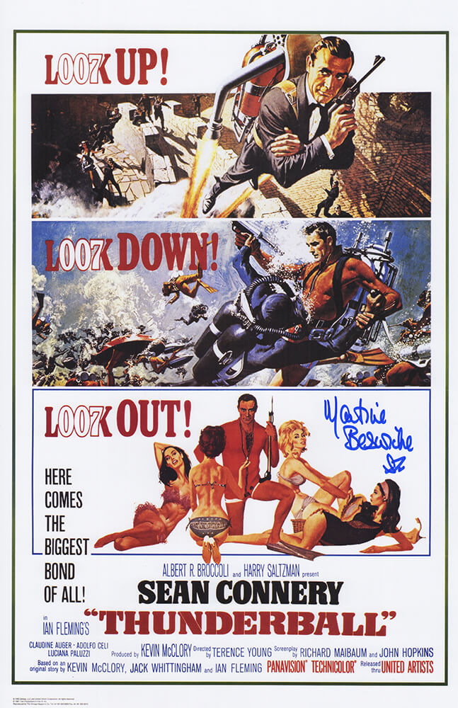 Martine Beswick Signed Thunderball 11x17 Movie Poster - BESPST500 - Martine Beswick Signed Thunderball 11x17 Movie Poster product image