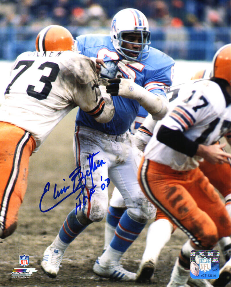 Elvin Bethea Signed Houston Oilers Action 8x10 Photo w/HOF'03 - BET08P300 - Elvin Bethea Signed Houston Oilers Action 8x10 Photo w/HOF'03 product image
