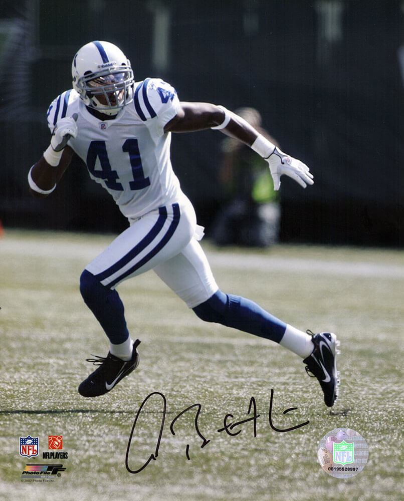 Antoine Bethea Signed Indianapolis Colts White Jersey Action 8x10 Photo - BET08P311 - Antoine Bethea Signed Indianapolis Colts White Jersey Action 8x10 Photo product image