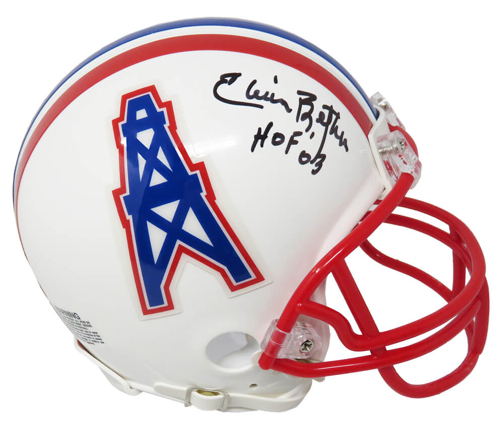 Elvin Bethea Signed Houston Oilers Throwback Riddell Mini Helmet w/HOF'03 - BETMIN300 - Elvin Bethea Signed Houston Oilers Throwback Riddell Mini Helmet w/HOF'03 product image