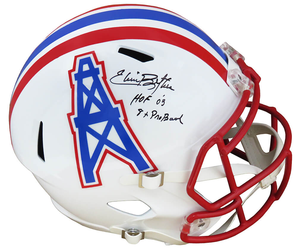 Elvin Bethea Signed Houston Oilers Throwback Riddell Full Size Speed Replica Helmet w/HOF'03, 8x Pro Bowl - BETREP301 - Elvin Bethea Signed Houston Oilers Throwback Riddell Full Size Speed Replica Helmet w/HOF'03, 8x Pro Bowl product image