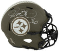 Jerome Bettis Signed Pittsburgh Steelers SALUTE Riddell Full Size Speed Replica Helmet - BETREP310 - Jerome Bettis Signed Pittsburgh Steelers SALUTE Riddell Full Size Speed Replica Helmet product image
