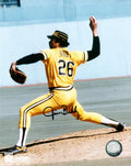 Jim Bibby Signed Pittsburgh Pirates Pitching Action 8x10 Photo - BIB08P100 - Jim Bibby Signed Pittsburgh Pirates Pitching Action 8x10 Photo product image