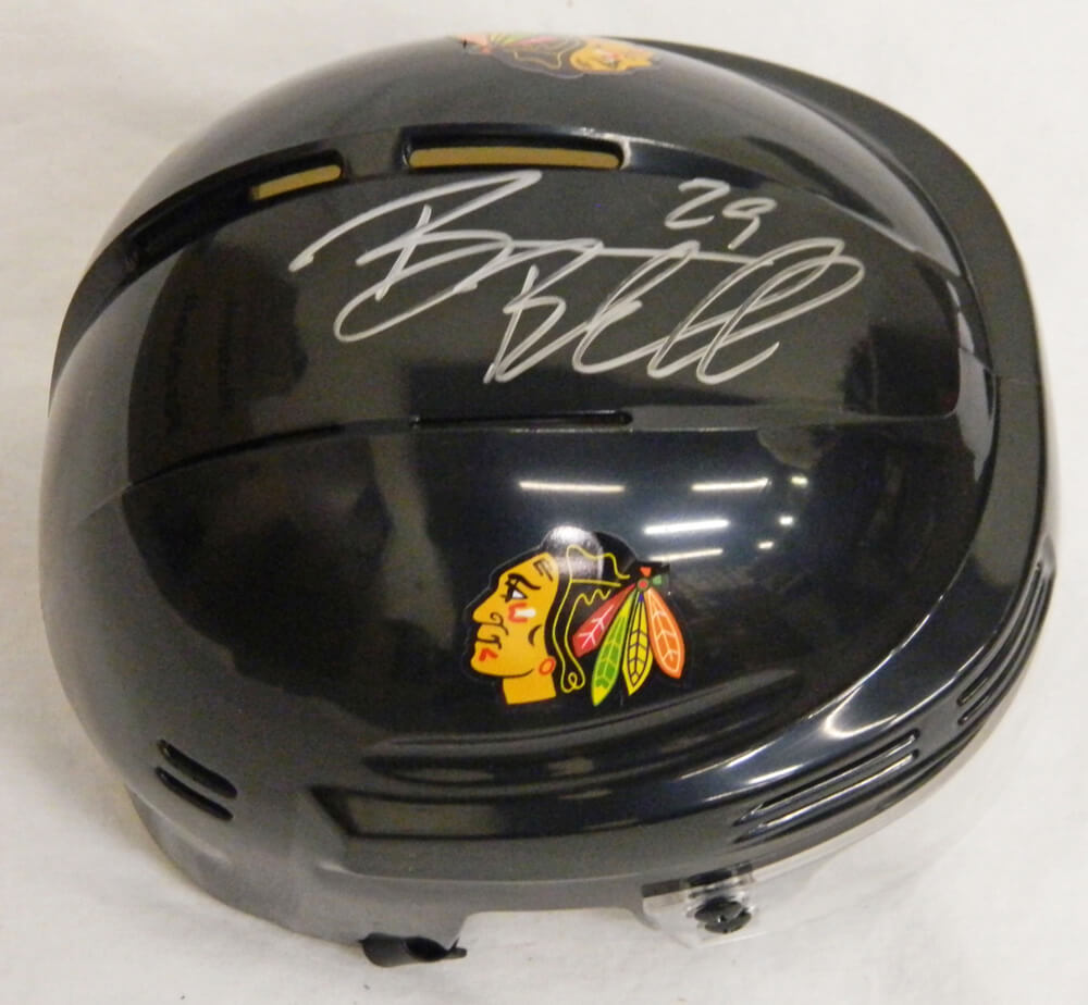 Bryan Bickell Signed Blackhawks Black Hockey Mini Helmet - BICMIN401 - Bryan Bickell Signed Blackhawks Black Hockey Mini Helmet product image