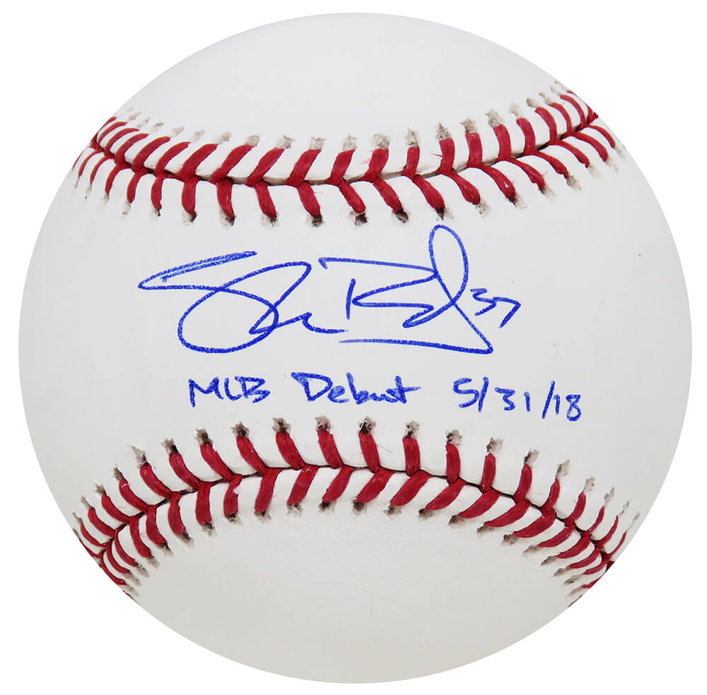 Shane Bieber Signed Rawlings Official MLB Baseball w/MLB Debut 5-31-18 (Beckett) - BIEBSB101 - Shane Bieber Signed Rawlings Official MLB Baseball w/MLB Debut 5-31-18 (Beckett) product image