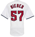 Shane Bieber Signed White Custom Baseball Jersey - (Beckett) - BIEJRY100 - Shane Bieber Signed White Custom Baseball Jersey - (Beckett) product image
