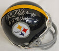 Rocky Bleier Signed Throwback Steelers Riddell Mini Helmet w/4x SB Champs - BLEMIN300 - Rocky Bleier Signed Throwback Steelers Riddell Mini Helmet w/4x SB Champs product image