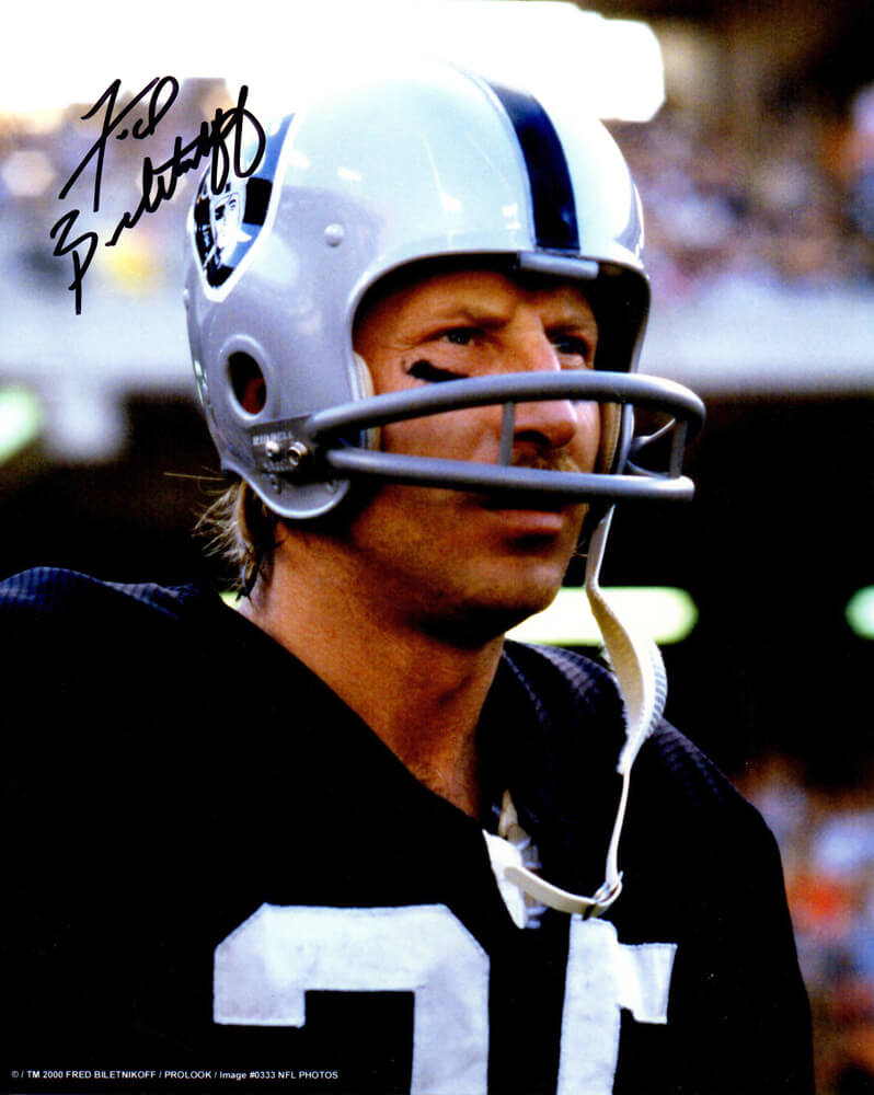 Fred Biletnikoff Signed Raiders Close Up 8x10 Photo - BIL08P305 - Fred Biletnikoff Signed Raiders Close Up 8x10 Photo product image