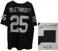 Fred Biletnikoff Signed Black Custom Football Jersey w/HOF 88 - BILJRY300 - Fred Biletnikoff Signed Black Custom Football Jersey w/HOF 88 product image