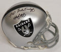 Fred Biletnikoff Signed Raiders Riddell Mini Helmet w/HOF 88 - BILMIN301 - Fred Biletnikoff Signed Raiders Riddell Mini Helmet w/HOF 88 product image
