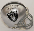 Fred Biletnikoff Signed Raiders Riddell Mini Helmet w/SB XI MVP - BILMIN302 - Fred Biletnikoff Signed Raiders Riddell Mini Helmet w/SB XI MVP product image