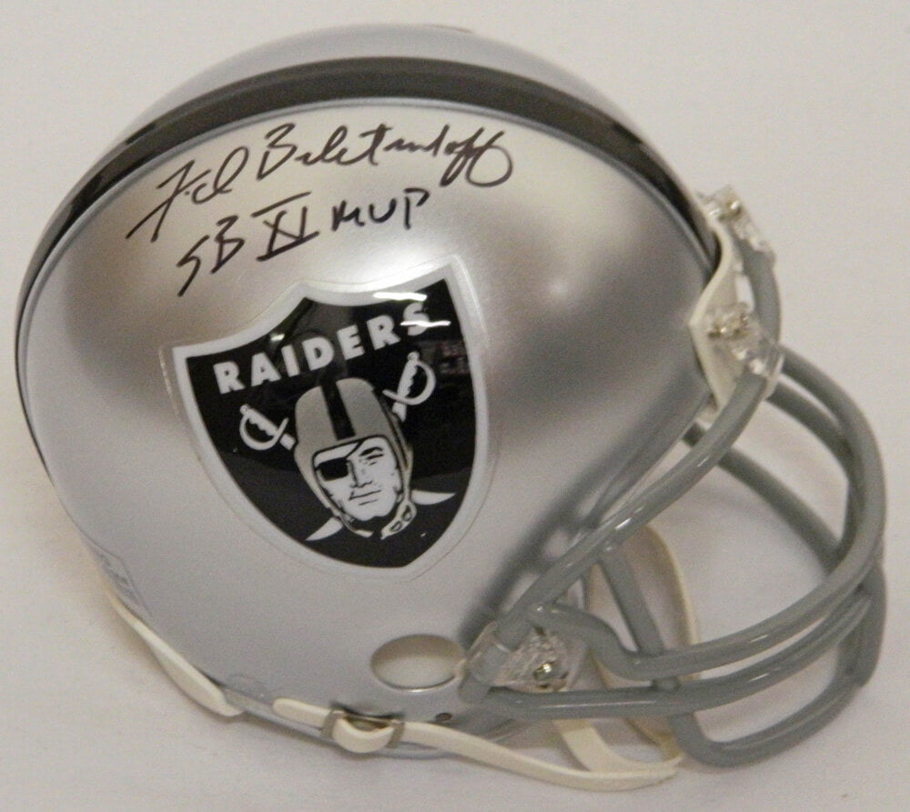 Fred Biletnikoff Signed Raiders Riddell Mini Helmet w/SB XI MVP - BILMIN302 - Fred Biletnikoff Signed Raiders Riddell Mini Helmet w/SB XI MVP product image