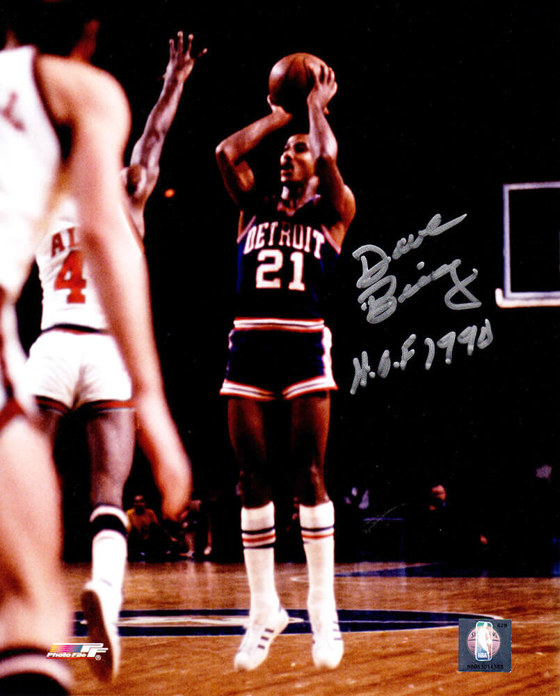 Dave Bing Signed Detroit Pistons Shooting Action 8x10 Photo w/HOF 1990 - BIN08P202 - Dave Bing Signed Detroit Pistons Shooting Action 8x10 Photo w/HOF 1990 product image