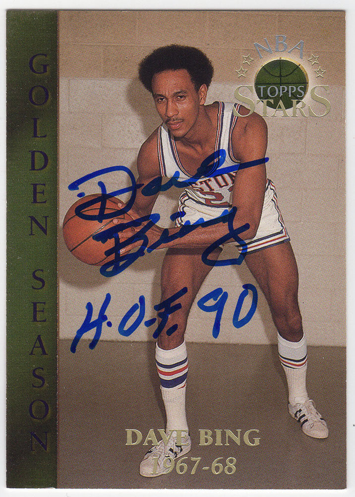 Dave Bing Signed Detroit Pistons 1996 Topps Stars Golden Season Basketball Card #57 w/HOF'90 - BINCAR204 - Dave Bing Signed Detroit Pistons 1996 Topps Stars Golden Season Basketball Card #57 w/HOF'90 product image