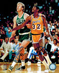 Larry Bird and Magic Johnson Dual-Signed Celtics vs Lakers NBA Action 8x10 Photo - BIR08P203 - Larry Bird and Magic Johnson Dual-Signed Celtics vs Lakers NBA Action 8x10 Photo product image