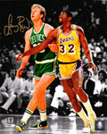 Larry Bird Signed Boston Celtics NBA Action Spotlight With Magic Johnson 8x10 Photo - BIR08P216 - Larry Bird Signed Boston Celtics NBA Action Spotlight With Magic Johnson 8x10 Photo product image