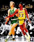 Larry Bird & Magic Johnson Dual Signed Celtics vs Lakers NBA Action Spotlight 8x10 Photo - BIR08P223 - Larry Bird & Magic Johnson Dual Signed Celtics vs Lakers NBA Action Spotlight 8x10 Photo product image