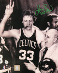 Larry Bird Signed Boston Celtics Cigar Celebration With Red Auerbach B&W 8x10 Photo - BIR08P224 - Larry Bird Signed Boston Celtics Cigar Celebration With Red Auerbach B&W 8x10 Photo product image