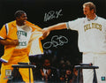 Larry Bird & Magic Johnson Dual Signed Boston Celtics Bird Retirement Night 16x20 Photo - BIR16P239 - Larry Bird & Magic Johnson Dual Signed Boston Celtics Bird Retirement Night 16x20 Photo product image