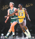 Larry Bird & Magic Johnson Signed Celtics vs Lakers Spotlight 16x20 Photo - BIR16P260 - Larry Bird & Magic Johnson Signed Celtics vs Lakers Spotlight 16x20 Photo product image