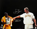 Larry Bird & Magic Johnson Dual Signed Celtics / Lakers Bird Retirement Night 16x20 Photo - BIR16P263 - Larry Bird & Magic Johnson Dual Signed Celtics / Lakers Bird Retirement Night 16x20 Photo product image