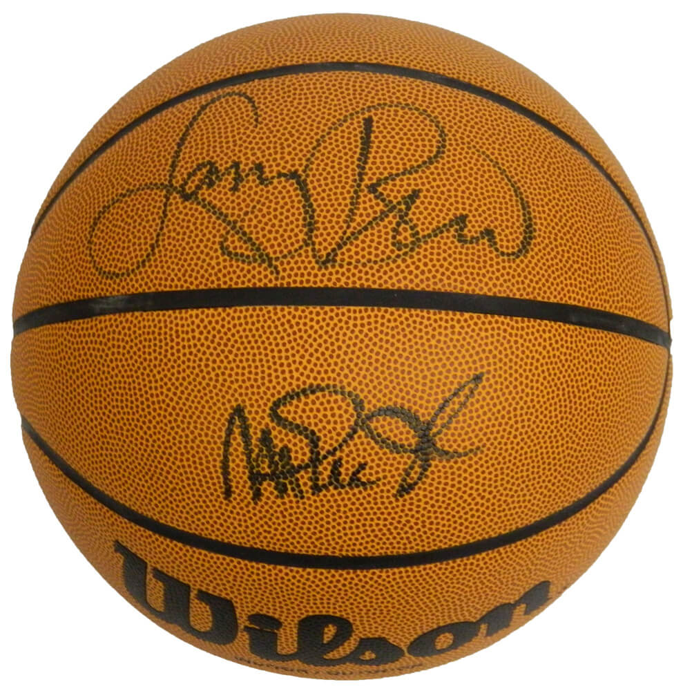 Larry Bird & Magic Johnson Signed Wilson NCAA Basketball - BIRBSK208 - Larry Bird & Magic Johnson Signed Wilson NCAA Basketball product image